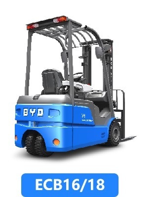 Hergestellt in China, BYDs Vier-Pivot-Gleichgewicht Gewicht 1,6-1,8 Tonnen reinen elektrischen Gabelstapler für Dual Drive