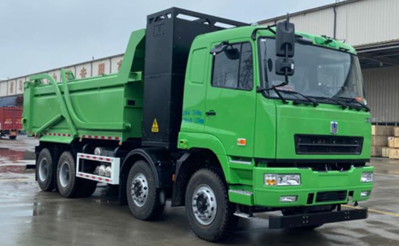China Geely, CATL Batterie, 282 Grad Batteriewechsel, 8X4 reine elektrische Mülltruck M7 für den Transport von städtischem Abfall