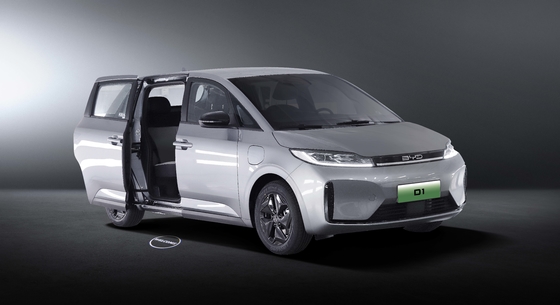 BYD Pure Electric Taxi D1 hat eine Reichweite von 418 km und eine elektrische Schiebetür